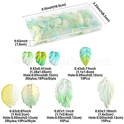 120Pcs 8 Styles Glass Pendants&nbsp;GLAA-FS0002-45