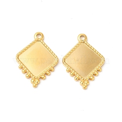 Ion Plating(IP) 304 Stainless Steel Pendant Cabochon Settings&nbsp;STAS-L268-042G