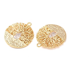 Brass Micro Pave Cubic Zirconia Pendants&nbsp;KK-A284-07G