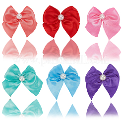 72Pcs 6 Colors Bowknot Polyester Ornament Accessories&nbsp;DIY-SP0003-60A