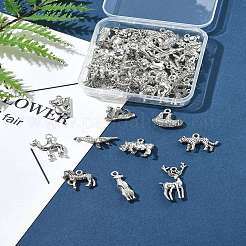 50Pcs Tibetan Style Alloy Animals Pendants&nbsp;FIND-FS0004-34