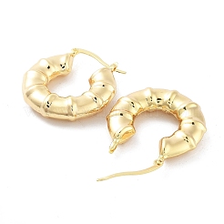 Brass Hoop Earrings&nbsp;EJEW-H301-01G-01