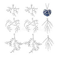 8Pcs 4 Styles Brass Pendants&nbsp;KK-PH0013-38
