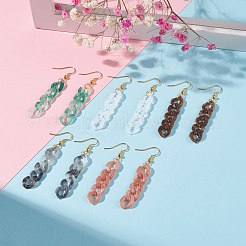 Chunky Acrylic Curb Chain Long Tassel Dangle Earrings&nbsp;EJEW-JE04770