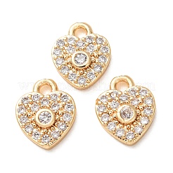 Brass Micro Pave Cubic Zirconia Charms&nbsp;CU-K002-01D