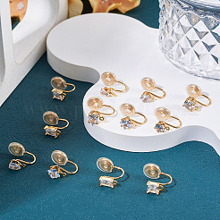 12Pcs 6 Styles Brass Micro Pave Clear Cubic Zirconia Ear Cuff Findings&nbsp;KK-TA0003-24