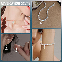 5Pcs 925 Sterling Silver Charms&nbsp;STER-BBC0009-44C