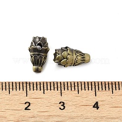 Lotus Flower Tibetan Style Rack Plating Brass 3 Hole Guru Beads&nbsp;KK-Q805-10AB