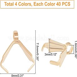 160Pcs 4 Colors 304 Stainless Steel Ice Pick Pinch Bails&nbsp;STAS-UN0022-71
