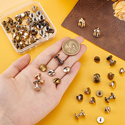 40Sets 4 Colors Alloy Screw Clasps&nbsp;BUTT-PH0001-30B