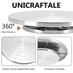 Aluminum Double Sided Turntable for Ceramic Clay Sculpture Wheel&nbsp;TOOL-WH0816-005P-03