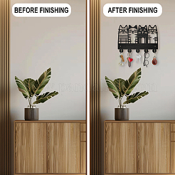 Wood & Iron Wall Mounted Hangers&nbsp;HJEW-WH0055-066