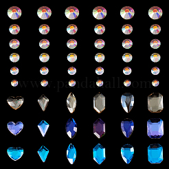 24 Style Transparent K9 Glass Cabochons&nbsp;GLAA-TA0001-24