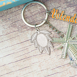 DIY Blank Leaf  Pendant Making Kit&nbsp;DIY-GO0001-74