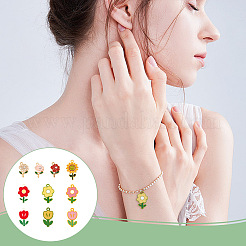 40Pcs 10 Style Alloy Enamel Pendants&nbsp;ENAM-AR0001-57