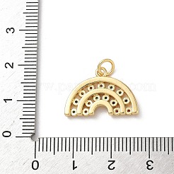 Brass Micro Pave Cubic Zirconia Pendants&nbsp;KK-D502-29B-G