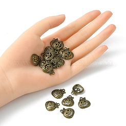 20Pcs Tibetan Style Halloween Pumpkin Jack-O'-Lantern Alloy Pendants&nbsp;TIBEP-YW0001-43AB