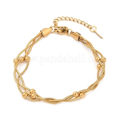 304 Stainless Steel Satellite Chains Bracelets&nbsp;BJEW-Z106-01G