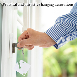 180Pcs Plastic Slotted Rack Key Tags with Metal Split Ring&nbsp;AJEW-GA0010-64