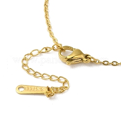 Brass Glass Pendants Necklaces&nbsp;NJEW-K269-09G
