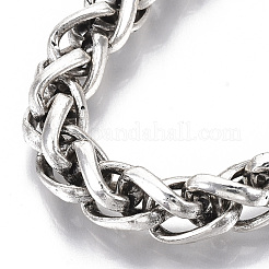Men's Alloy Wheat Chain Bracelets&nbsp;X-BJEW-T014-05AS