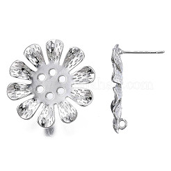 Brass Stud Earring Findings&nbsp;KK-N232-333P