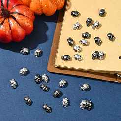 30Pcs 2 Colors Tibetan Style Alloy European Beads&nbsp;TIBEB-FS0001-19