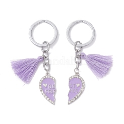 2Pcs Alloy Split Pendant Keychains&nbsp;KEYC-JKC01444-01