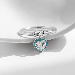 925 Sterling Silver Pave Cubic Zirconia and Enamel Finger Rings&nbsp;FS-WG58235-02