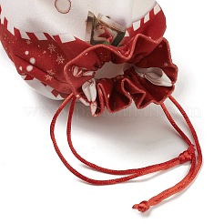 Christmas Theme Rectangle Cloth Bags with Jute Cord&nbsp;LS-ABAG-P008-01A