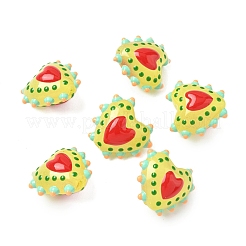 Baking Paint Glass Bumpy Beads Heart&nbsp;LAMP-V001-09