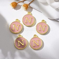 Golden Plated Alloy Enamel Charms&nbsp;X-ENAM-S118-07N