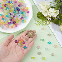 Transparent Frosted Glass Beads&nbsp;FGLA-PA0001-02C