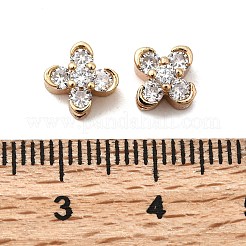 Brass Pave Cubic Zirconia Multi-Strand Links&nbsp;KK-Z131-14G-02