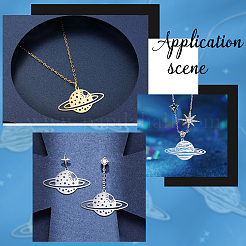 8Pcs 4 Style 201 Stainless Steel Pendants&nbsp;STAS-UN0033-95