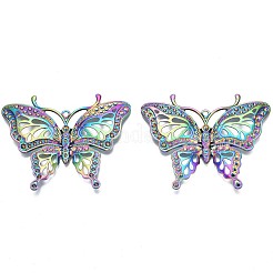 Rainbow Color Alloy Big Pendant Rhinestone Settings&nbsp;PALLOY-N163-171-NR