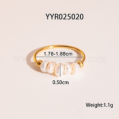 French Style Freshwater Pearl Stainlee Steel Finger Rings for Women&nbsp;LS-OM4825