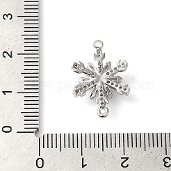 Brass Pave Clear Cubic Zirconia Connector Charms&nbsp;KK-G503-28P