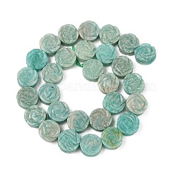 Natural Amazonite Carved Beads Strands&nbsp;G-B134-A01-01