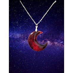 Gothic Crescent Moon Pendant Alloy Chain Necklaces&nbsp;FS-WG24E4D-01