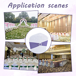 Polyester Stretch Chair Sashes Bows for Wedding Reception&nbsp;AJEW-WH0041-20