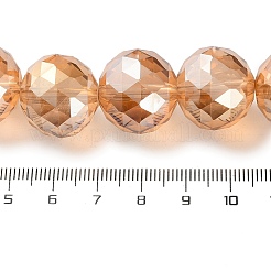 Transparent Electroplate Glass Beads Strands&nbsp;EGLA-N002-34H-F01