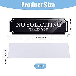 21Pcs PVC Self-Adhesive No Solicitation Sign&nbsp;AJEW-CA0004-98