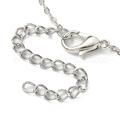 Light Rose Rhinestone Crown Pendant Necklace with Cable Chains&nbsp;NJEW-FZ00019