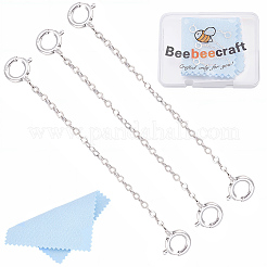 3Pcs Sterling Silver Chain Extender&nbsp;STER-BBC0009-70A