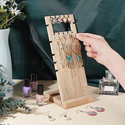 16-Hole 2-Row Wood Jewelry Display Stands&nbsp;EDIS-WH0016-007B