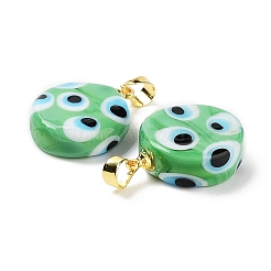 Handmade Evil Eye Lampwork Pendants&nbsp;LAMP-F030-01G-05