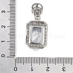 Brass Pave Cubic Zirconia Pendants&nbsp;KK-N290-34P-03
