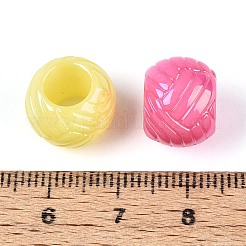 Pearlized UV Plating Opaque Acrylic European Beads&nbsp;SACR-T017-60M