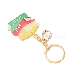 5Pcs 5 Styles Graduation Theme Resin Pendant Keychains&nbsp;KEYC-JKC01271
